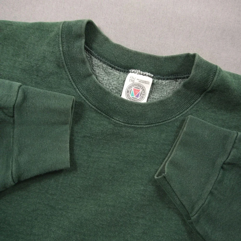 Vintage USA Black Green Munsingwear Super Cotton Crewneck Men Sweatshirt XXL